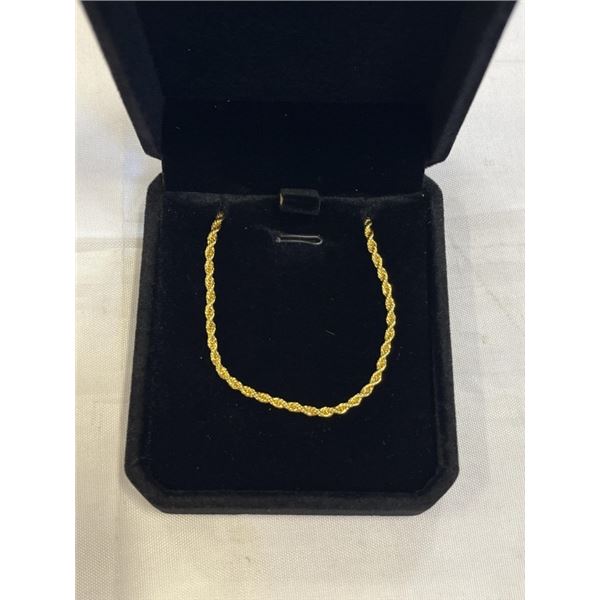 NEW 14K GOLD PLATED 2.0MM TWISTED ROPE NECKLACE 23" LONG