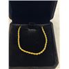 Image 2 : NEW 14K GOLD PLATED 2.0MM TWISTED ROPE NECKLACE 23" LONG