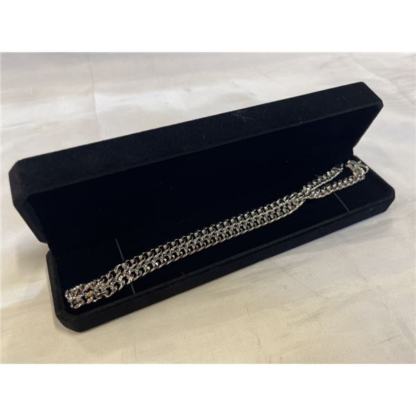NEW PLATINUM PLATED 7.0MM CUBAN LINK NECKLACE 19.5" LONG