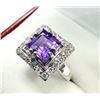 Image 2 : STERLING SILER NATURAL AMETHYST RING, SIZE 6.5, RETAIL $400.00. AMETHYST IS THE BIRTHSTONE FOR FEBRU