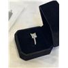 Image 4 : NEW S925 2.0CT PRINCESS CUT MOISSANITE STONE CHANEL RING, RESIZEABLE, OUNTED IN 925 STERLING SILVER 