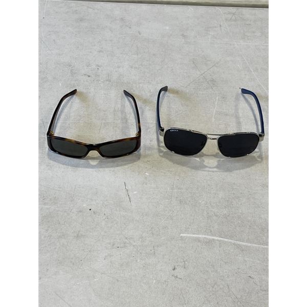 2 PAIR OF GUCCI SUNGLASSES. 1 IS POLARIZED