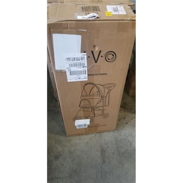 VIVO BLUE FOUR WHEEL PET STROLLER