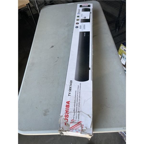 TOSHIBA 2.1 CHANNEL SOUNDBAR W/ BUILT IN SUB - TESTED WORKING, RETAIL $89