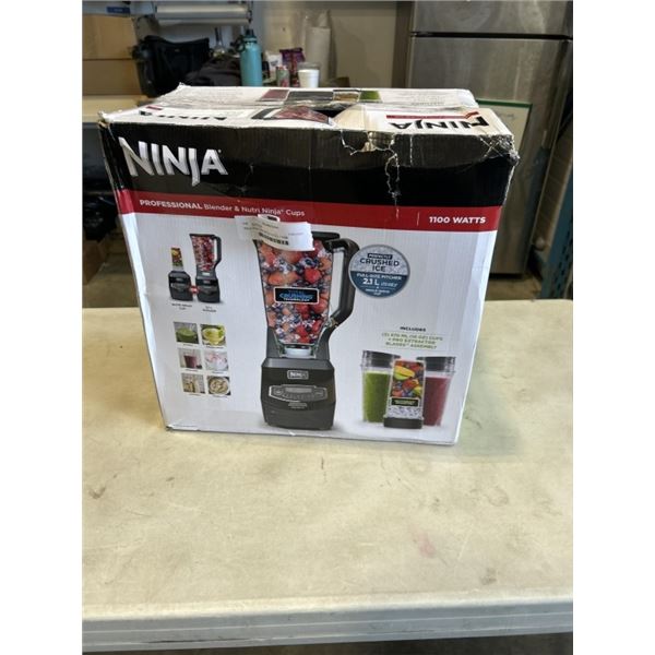 NINJA PROFESSIONAL PLUS 2.1L 1100W COUNTERTOP BLENDER W/ NINJA CUPS - TESTED WORKING, RETAIL $229