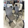 Image 2 : SET OF 4 STACKING PATIO CHAIRS