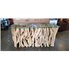 Image 1 : DRIFTWOOD HALL TABLE WITH GLASS TOP