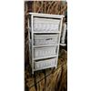 Image 1 : WHITE 4 DRAWER STORAGE UNIT WITH WOODEN FRAME