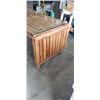 Image 3 : TEAK DOUBLE DROPSIDE PATIO TABLE WITH GLASS TOP