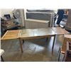 Image 5 : TEAK DOUBLE DROPSIDE PATIO TABLE WITH GLASS TOP
