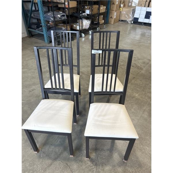 4 BLACK DINING CHAIRS