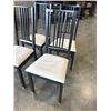 Image 3 : 4 BLACK DINING CHAIRS