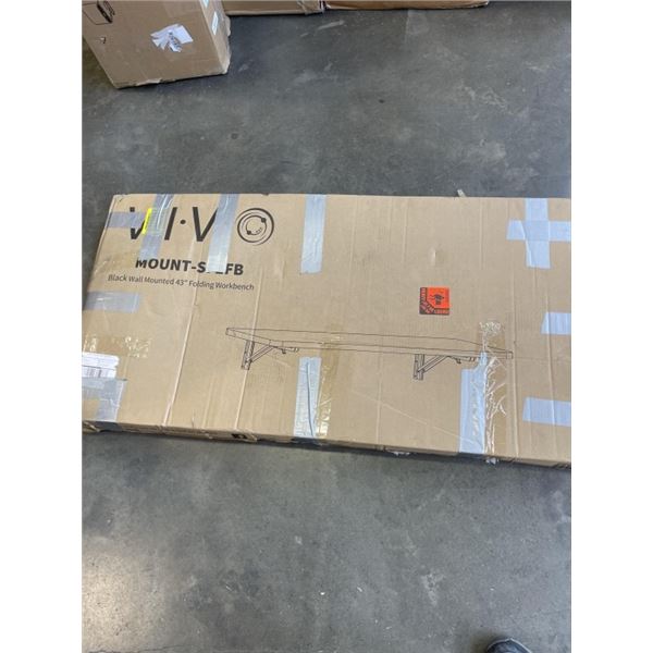 VIVO BLACK WALL MOUNTED 43" FOLDING WORKBENCH