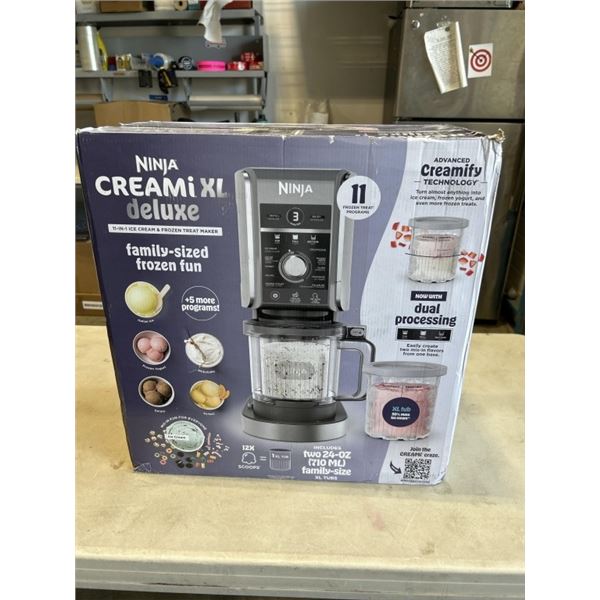 NINJA CREAMI DELUXE 11-IN-1 ICE CREAM MAKER - TESTED WORKING, RETAIL $299