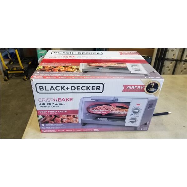 BLACK AND DECKER 4 SLICE AIR FRYER TOASTER OVEN - TESTED WORKING, RETAIL $179