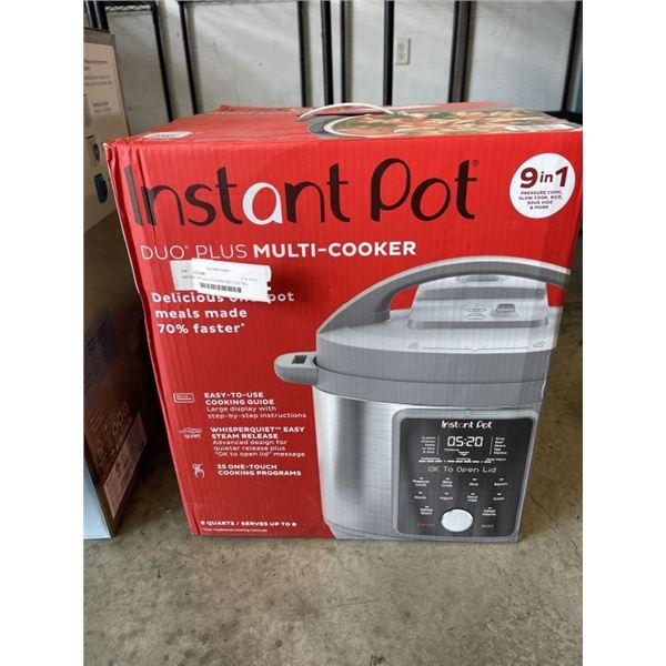 INSTANT POT DUO PLUS 9IN1 8QT ELECTRIC PRESSURE COOKER - TESTED WORKING, RETAIL $209
