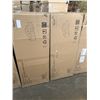 Image 4 : NEW IN BOX MOES PLUNGE 2 PIECE SOFA, 2 LEFT MODULARS - NAVY BLUE