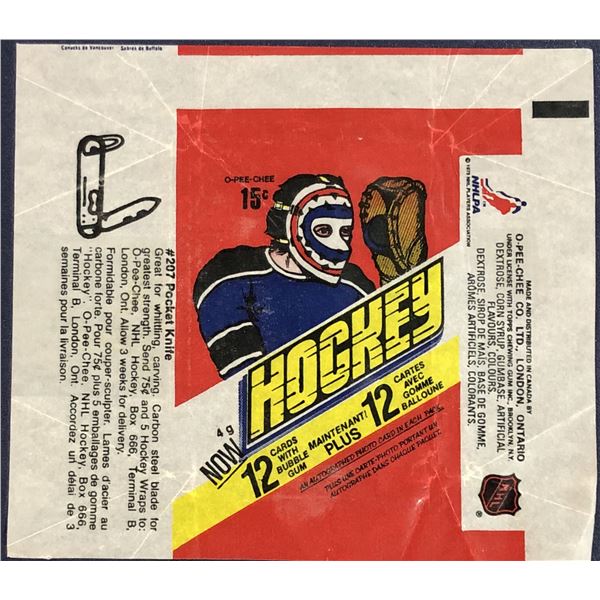 1977-78 O-PEE-CHEE NHL HOCKEY WRAPPER