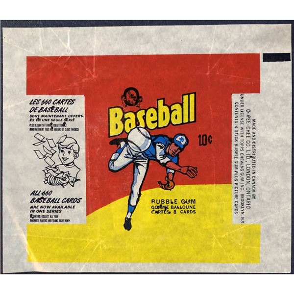 1975 O-PEE-CHEE BASEBALL WRAPPER