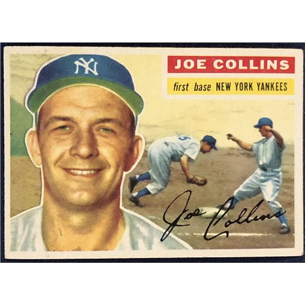 1956 TOPPS BASEBALL WHITE BACKS JOE COLLINS