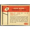 Image 2 : 1960 FLEER NFL FOOTBALL JACK WORK