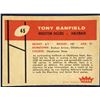 Image 2 : 1960 FLEER NFL FOOTBALL TONY BANFIELD ROOKIE CARD