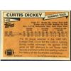 Image 2 : 1981 TOPPS NFL CURTIS DICKEY ROOKIE CARD