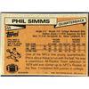 Image 2 : 1981 TOPPS NFL PHIL SIMMS