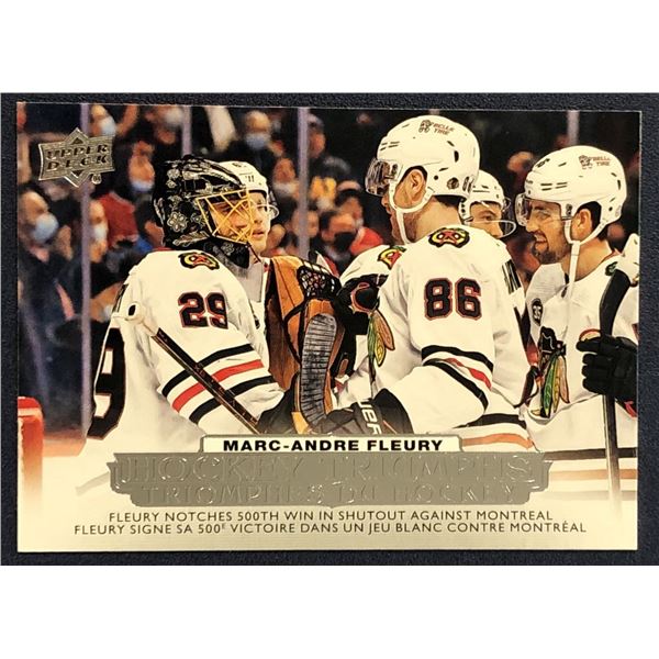 2022-23 UPPER DECK HOCKEY TRIUMPHS MARC-ANDRE FLEURY