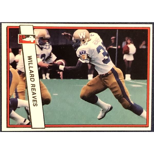 1985 JOGO CFL FOOTBALL WILLARD REAVES (HOF)