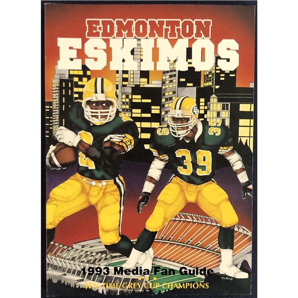 1993 CFL MEDIA GUIDE - EDMONTON ESKIMOS