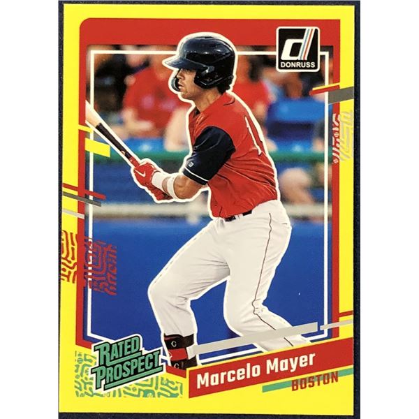 2023 DONRUSS YELLOW FLASH MARCELO MAYER ROOKIE CARD