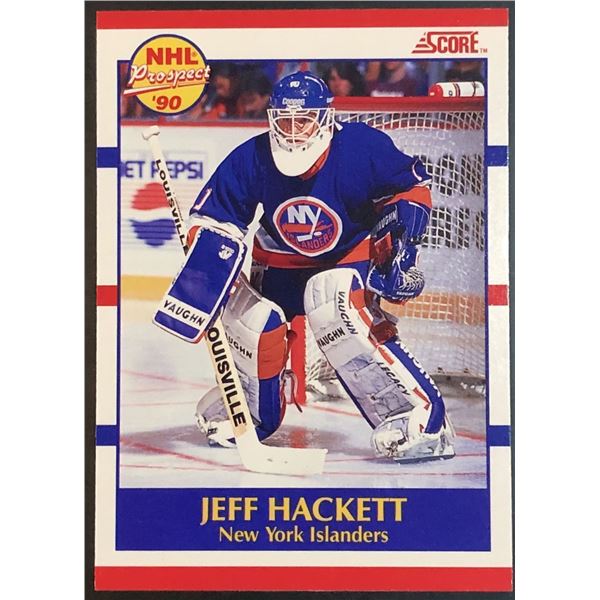 1990-91 SCORE JEFF HACKETT ROOKIE CARD