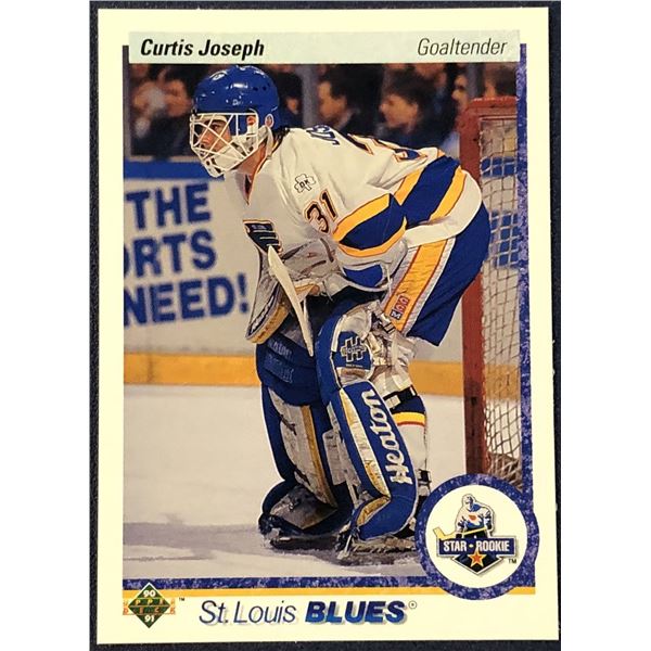 1990-91 UPPER DECK NHL CURTIS JOSEPH ROOKIE CARD