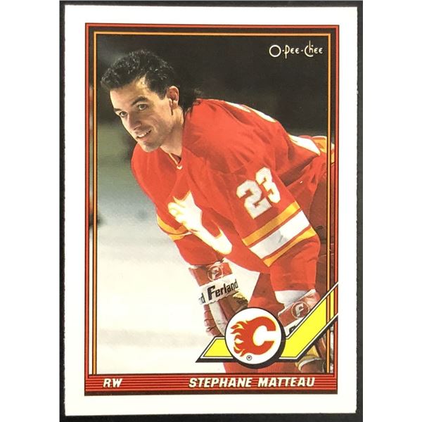 1991-92 O-PEE-CHEE STEPHANE MATTEAU ROOKIE CARD