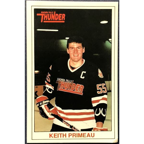 1989-90 NIAGARA FALLS THUNDER KEITH PRIMEAU POLICE ISSUE JUNIOR CARD