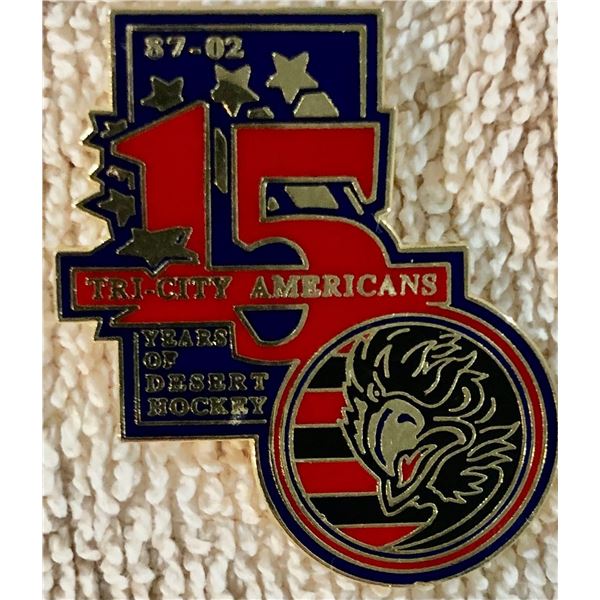 TRI-CITY AMERICANS 15th ANNIVERSARY (WHL) LAPEL PIN