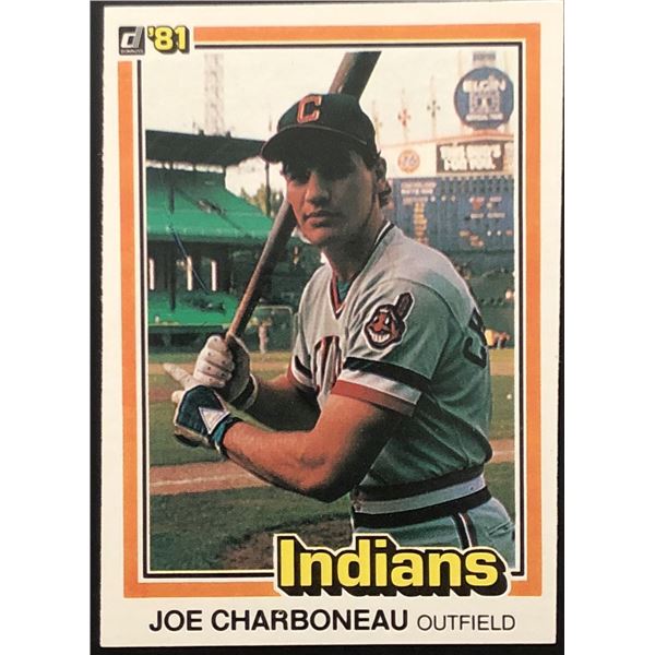 1981 DONRUSS JOE CHARBONEAU ROOKIE CARD