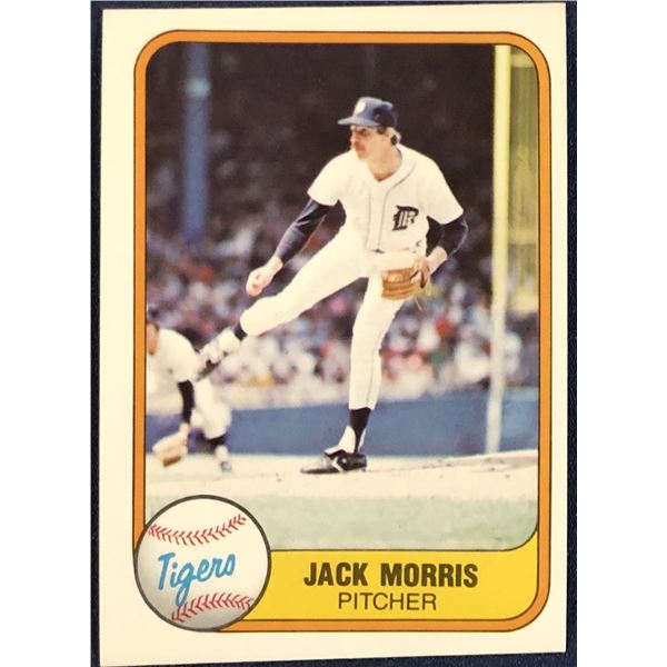 1981 FLEER JACK MORRIS (HOF)
