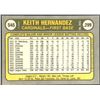Image 2 : 1981 FLEER KEITH HERNANDEZ (HOF)