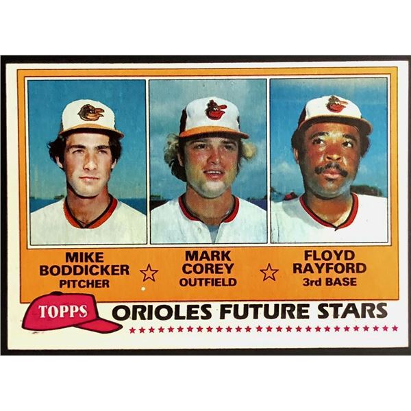 1981 TOPPS MIKE BODDICKER ROOKIE CARD