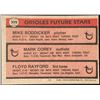 Image 2 : 1981 TOPPS MIKE BODDICKER ROOKIE CARD