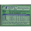 Image 2 : 1982 TOPPS JACK MORRIS (HOF)