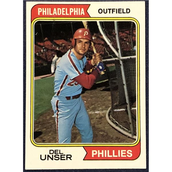 1974 TOPPS BASEBALL DEL UNSER
