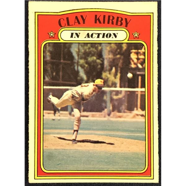 1972 O-PEE-CHEE BASEBALL CLAY KIRBY