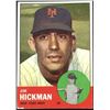 Image 1 : 1963 TOPPS JIM HICKMAN ROOKIE CARD