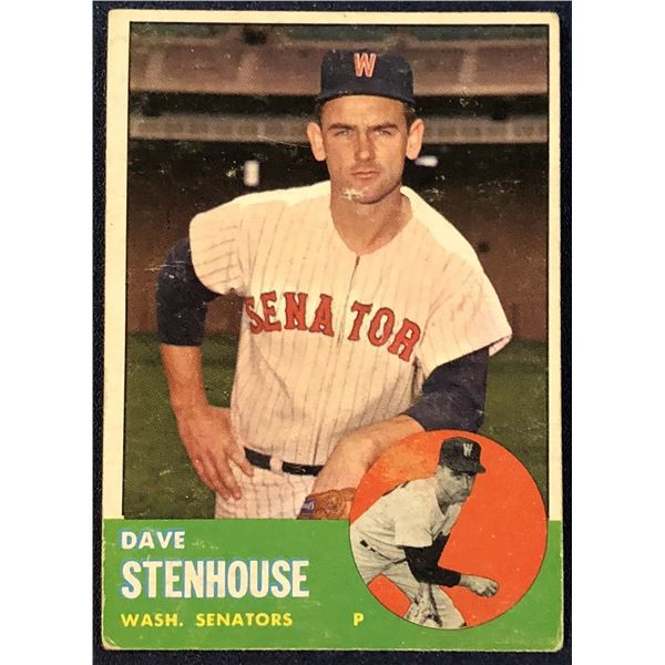 1963 TOPPS DAVE STENHOUSE ROOKIE CARD
