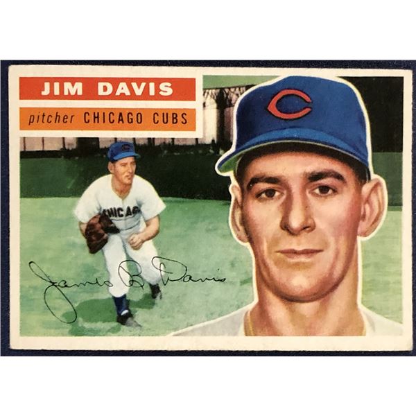 1956 TOPPS BASEBALL GRAY BACKS JIM DAVIS