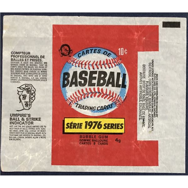 1976 O-PEE-CHEE BASEBALL WRAPPER