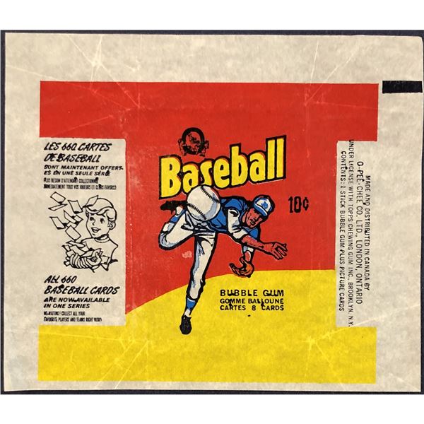 1975 O-PEE-CHEE BASEBALL WRAPPER